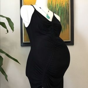 Motherhood maternity black thin strap sundress